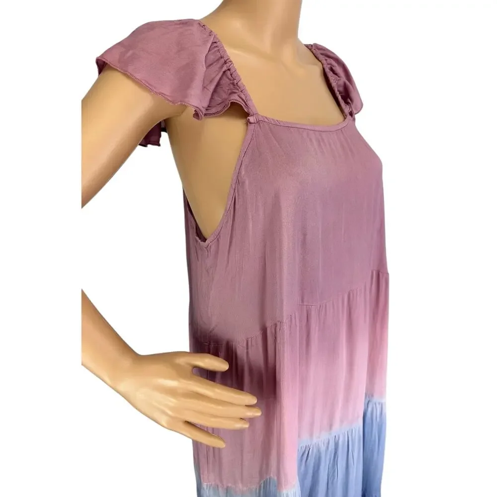 NWT Raviya Ombré Maxi Coverup Dress in Mauve Ombre Beachwear Size S